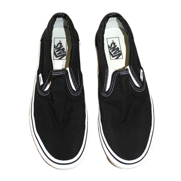 VANS Classic Canvas Skateboard Slip-On Shoes, Black Unisex - Size M9.5/W11 - Picture 3 of 14
